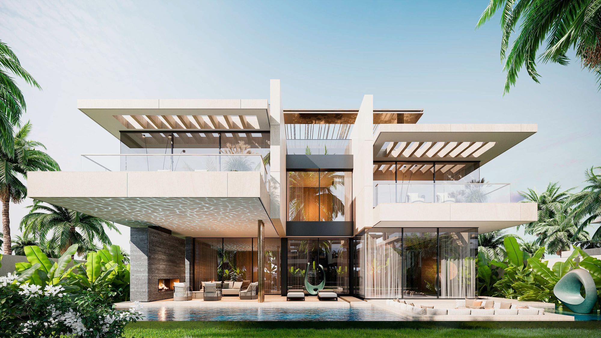 Modern villas in Dubai