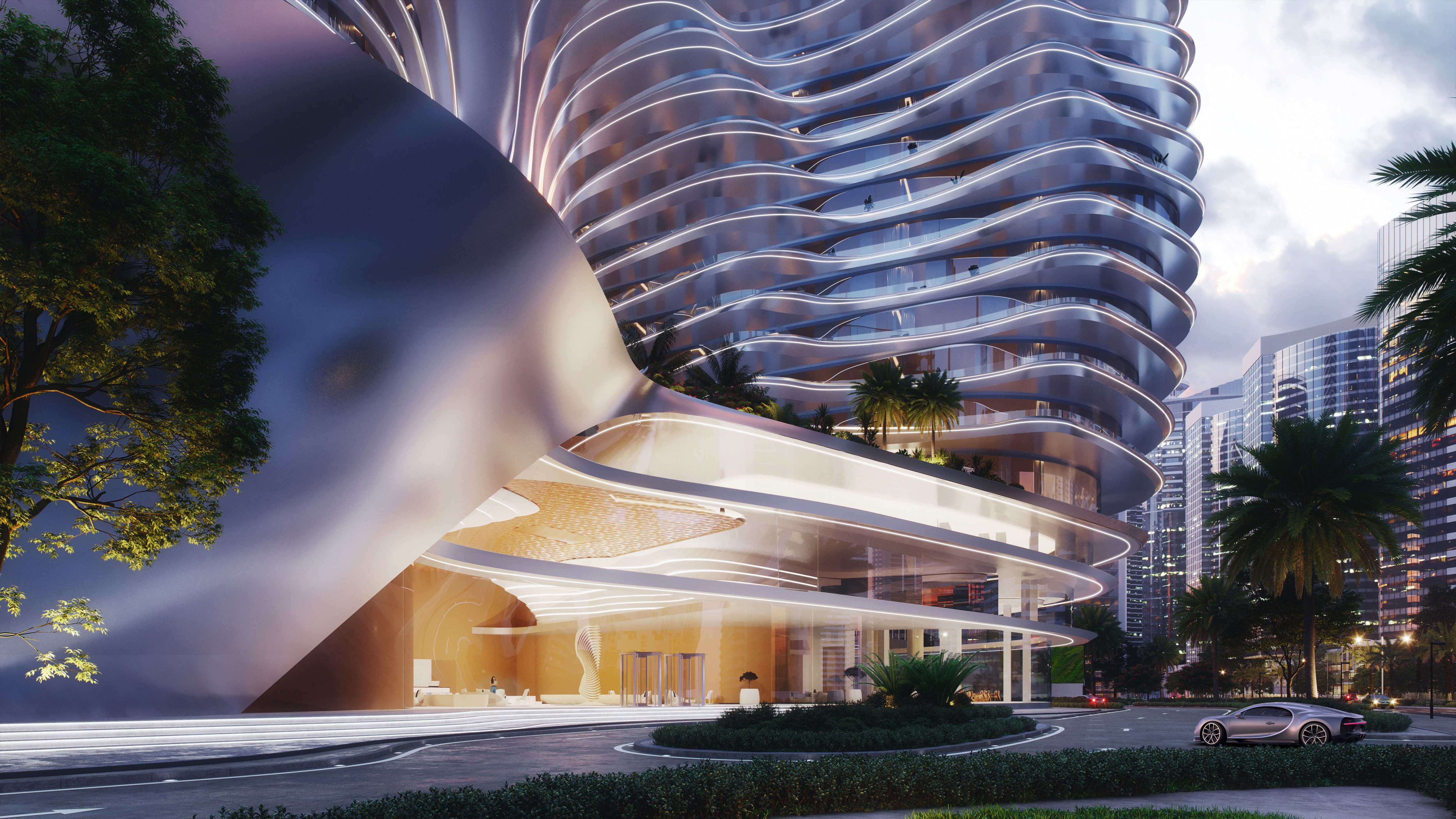 What are the key features of the luxury-branded residential project in Binghatti?